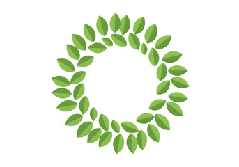 Green Leaf Wreath Design