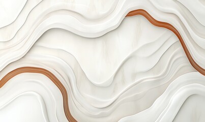 Obraz premium Abstract white and brown wavy background, ideal for modern design projects