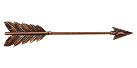 Ancient Arrow's Journey: The close-up features an antique arrow with an intricate design, embodying precision and time-honored craftsmanship.