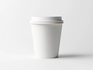 Warm Brews: A minimalistic shot of a disposable coffee cup, inviting refreshment and convenience. Its clean lines and neutral tones lend themselves to versatility and creative design.