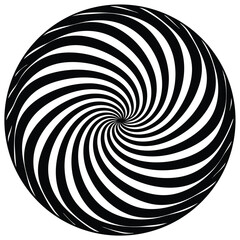 Silhouette vector of optical illusion design