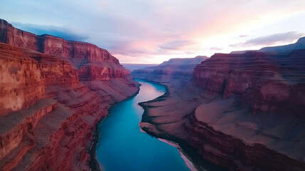 Aerial View of the Grand Canyon at Sunrise