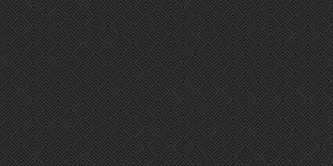 Abstract overlapping vector abstract Pattern wave lines fabric black square line background. seamless fabric geomatics overlapping create retro line pattern.	
