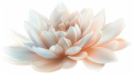 A blooming magnolia flower clipart with large, creamy white petals on a white background.