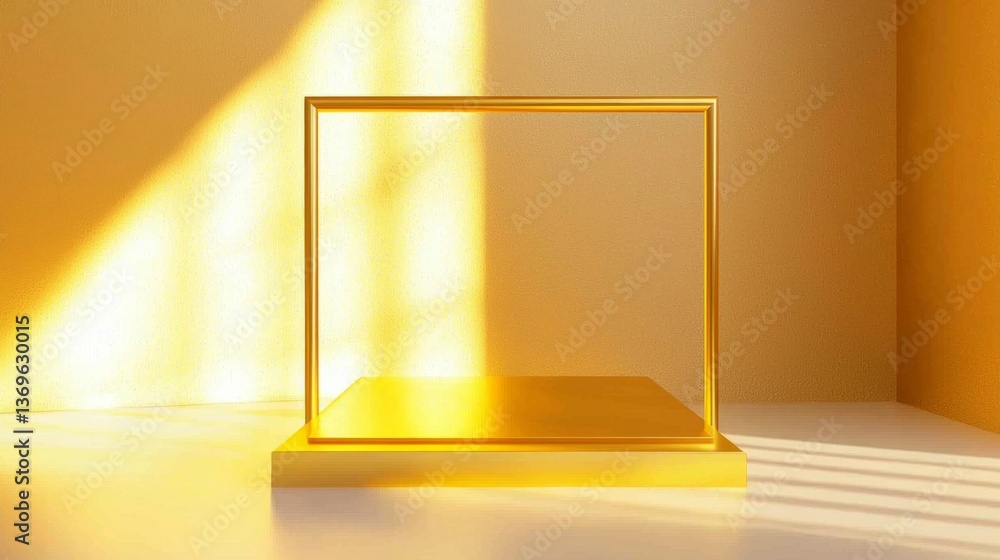Poster a stylish and simple display environment with luxurious touches.