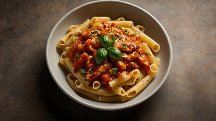 pasta with tomato sauce and parmesan