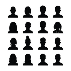Profile Icon set of group vector art simple minimal vector