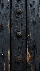 Fototapeta premium Black Weathered Wooden Plank Texture.