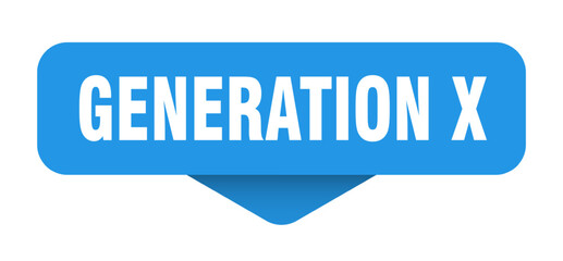 generation x sticker. generation x sign on transparent background