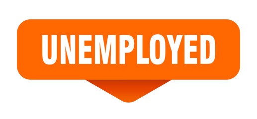unemployed sticker. unemployed sign on transparent background