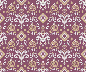 Abstract ethnic ikat pattern, tribal, traditional, seamless, embroidery vector illustrations design.