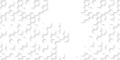 White Hexagonal Background. Luxury White Pattern. Vector Illustration. 3D Futuristic abstract honeycomb mosaic white background. geometric mesh cell texture. modern futuristic wallpaper.	
