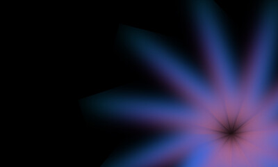 Obraz premium Abstract geometric shape element gradient color blue orange on black background design.