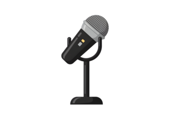 Black Microphone On Stand