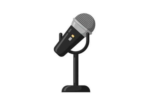 Black Microphone On Stand