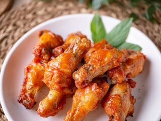 Classic New Orleans BBQ Roasted chicken buffalo wings.