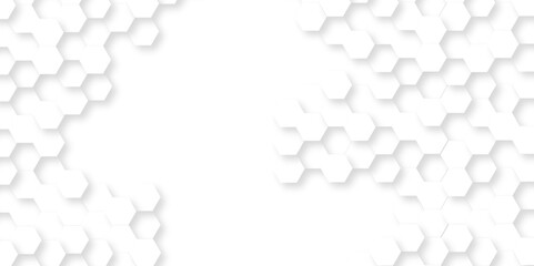White Hexagonal Background. Luxury White Pattern. Vector Illustration. 3D Futuristic abstract honeycomb mosaic white background. geometric mesh cell texture. modern futuristic wallpaper.	
