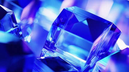 Captivating abstract imagery showcasing a unique blue geometric pattern.