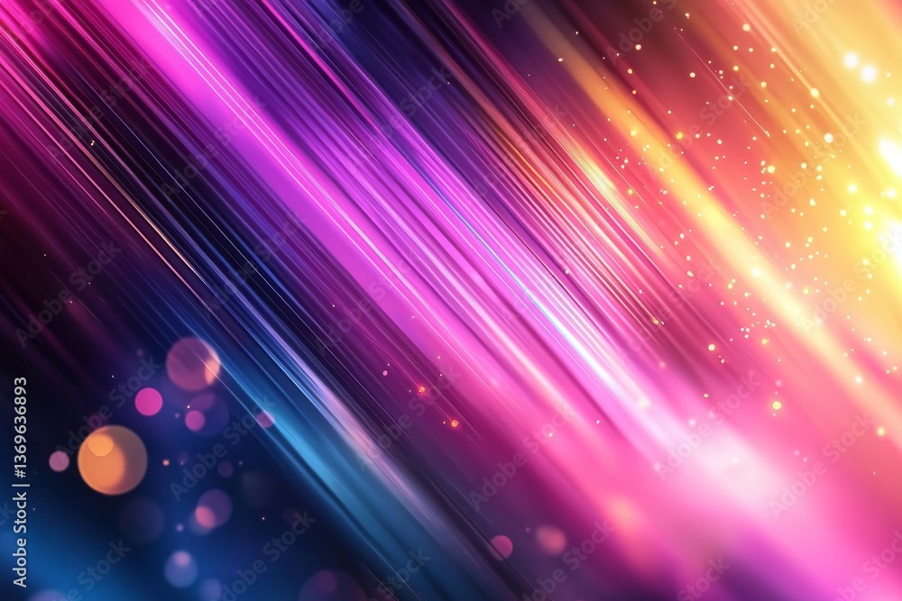 Poster this artwork showcases a modern fusion of light and color in abstract form.