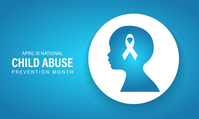 National Child Abuse Prevention Month. April month Support humanity Awareness Concept. Vector Template.