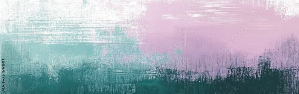 Poster Exploration of minimalist pencil strokes creating a soft gradient blending shades of green and pink for artistic expression