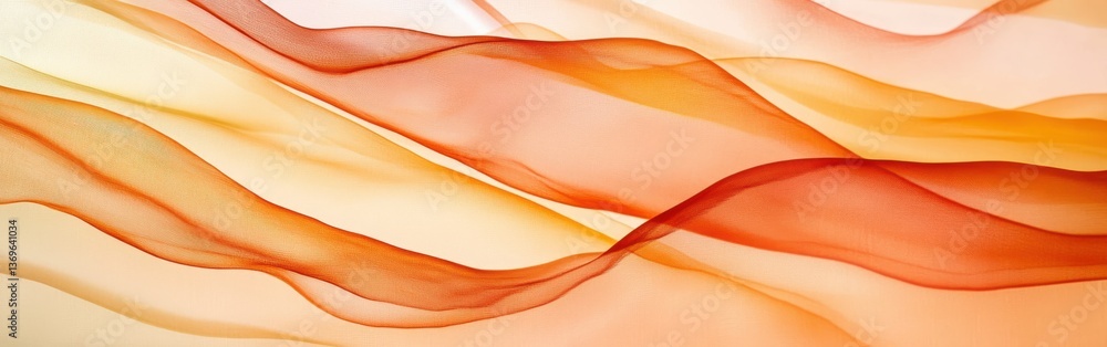Aufkleber minimalist amber and coral horizontal stripes create a soothing visual flow