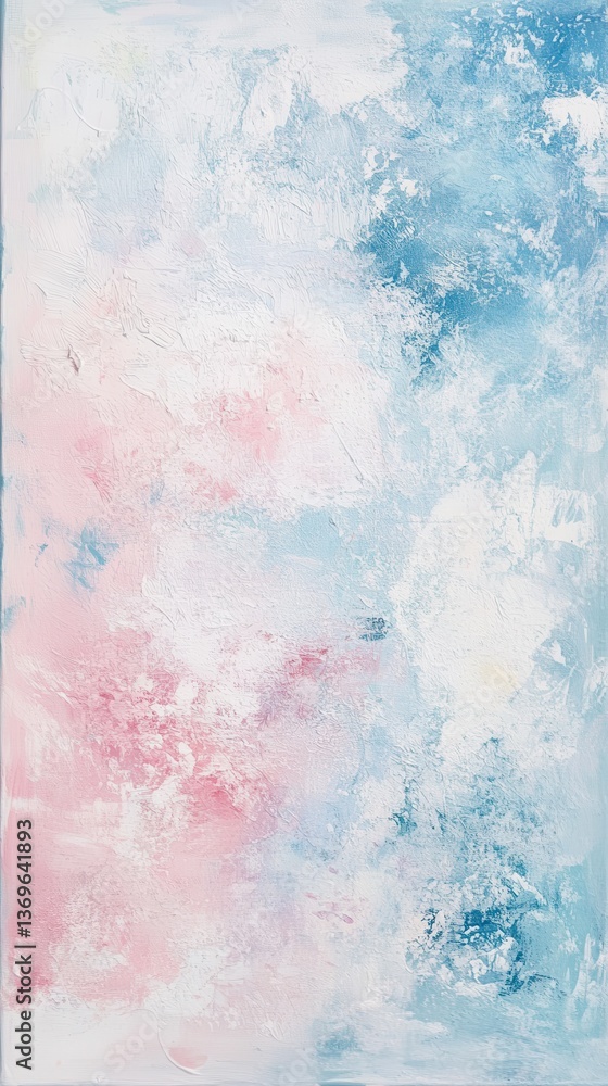 Aufkleber soft pastel abstraction in pink and baby blue colors creating a calming effect for any space