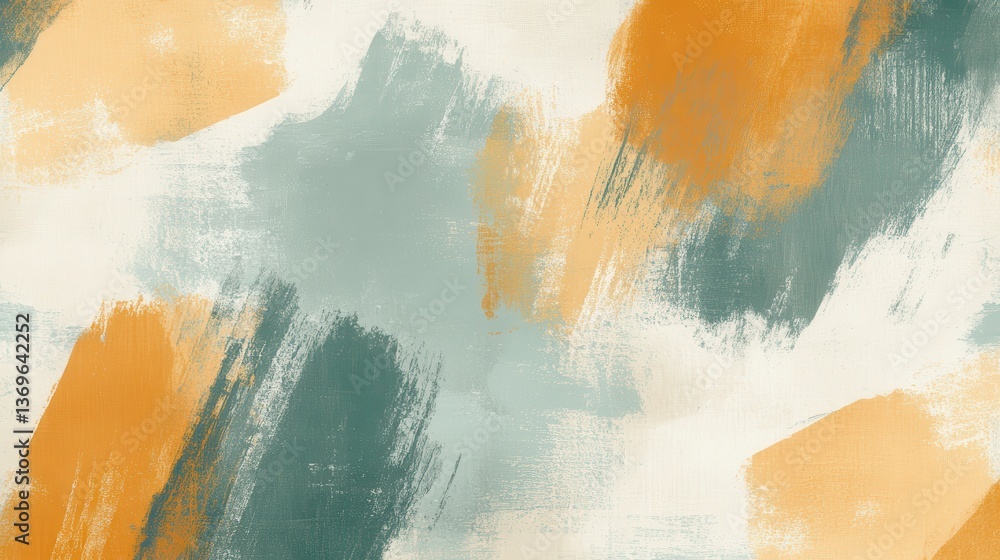 Poster Elegant overlapping pencil strokes create a dynamic abstract composition with warm and cool hues blending seamlessly