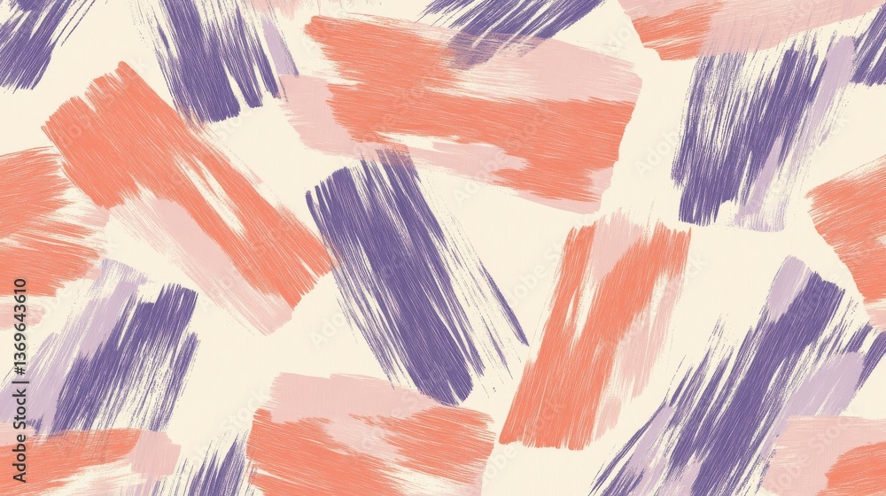 Poster Elegant chaotic pencil strokes create a vibrant pattern on a soft background, showcasing artistry and color interplay in abstract expression