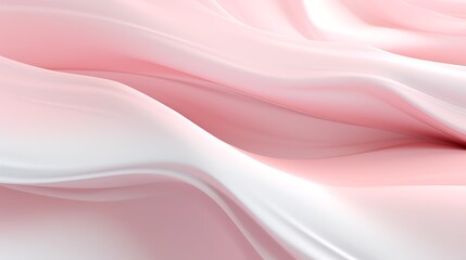 Abstract Pink and White Draped Fabric Waves