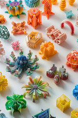 Colourful Display of 3D Printed Objects: Showcasing Versatility, Innovation, and Craftsmanship