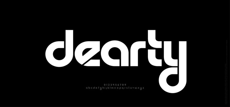 Modern minimal logo alphabet font. Typography abstract minimalist round sans serif technology, electronic, movie, creative logos fonts. vector illustration