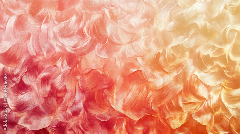 Poster abstract pencil strokes design with coral hues showcasing artistic textures and movement, reflecting