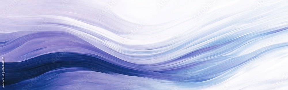 Poster Exploring the harmony of abstract pencil strokes creating layered textures in soft purple and white hues
