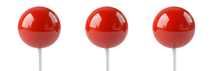 A red and colorful lollipop swirl, a sweet childhood snack isolated on white