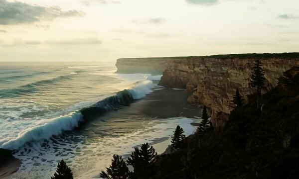 Awe Beach Scenery at Carmel California United States . Amazing Coast.