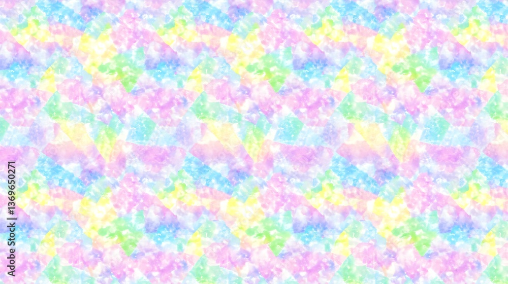 Poster a colorful repeating seamless abstract pattern using watercolors and blended colors
