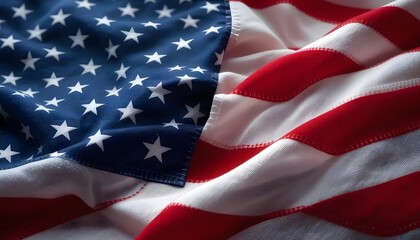 Happy Memorial Day concept made from usa flag, white wall background.