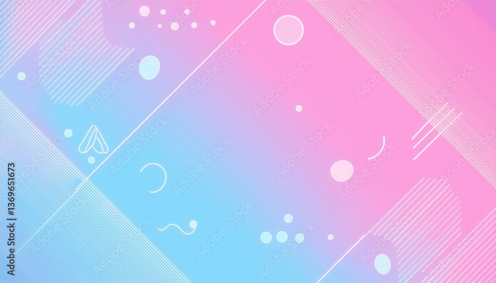 Poster futuristic pastel gradient background with diagonal lines, abstract digital design with pink, blue h