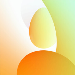 A colorful background with a yellow egg in the middle