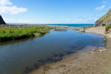 Duckpool Beach near Bude on the Cornwall coast is a beautiful and quiet place