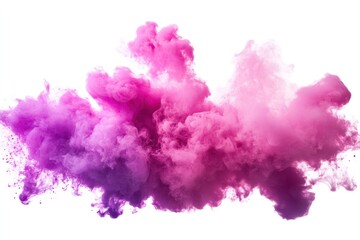 Fototapeta premium Abstract pink color explosion isolated on a white background, with the text for a design element