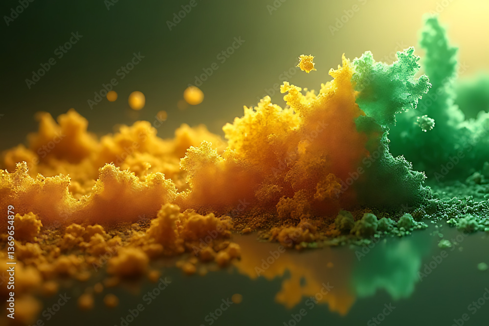 Aufkleber dynamic colorful cloud patterns abstract art digital artwork creative studio close-up perspective