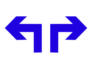 left right bend arrows