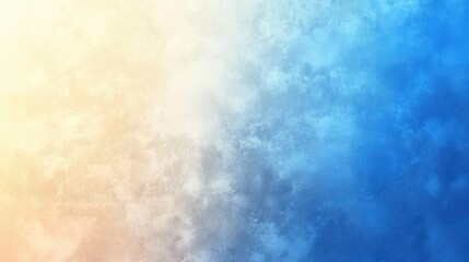 Obraz premium Abstract background with pastel yellow and blue tones, resembling a cloudy sky or watercolor wash.
