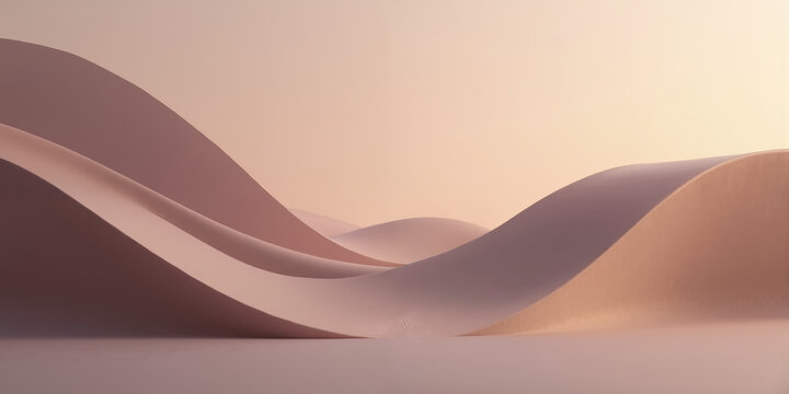 A minimalist abstract composition in mocha, musse, with touches of muted lavender and warm taupe evokes a sense of calm