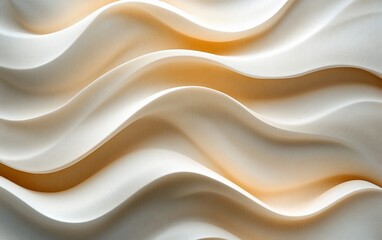 Obraz premium Abstract texture of smooth, wavy cream or icing.