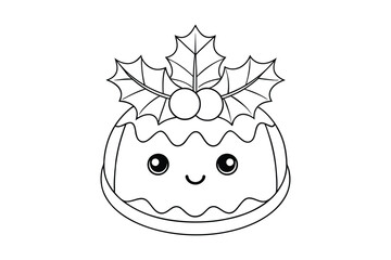 Christmas food coloring book  illustration