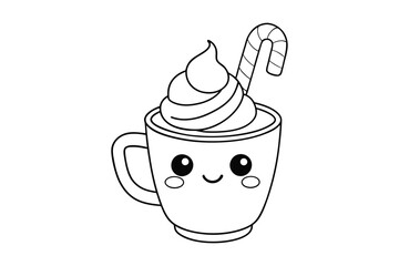 Christmas food coloring book  illustration