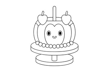 Christmas food coloring book  illustration